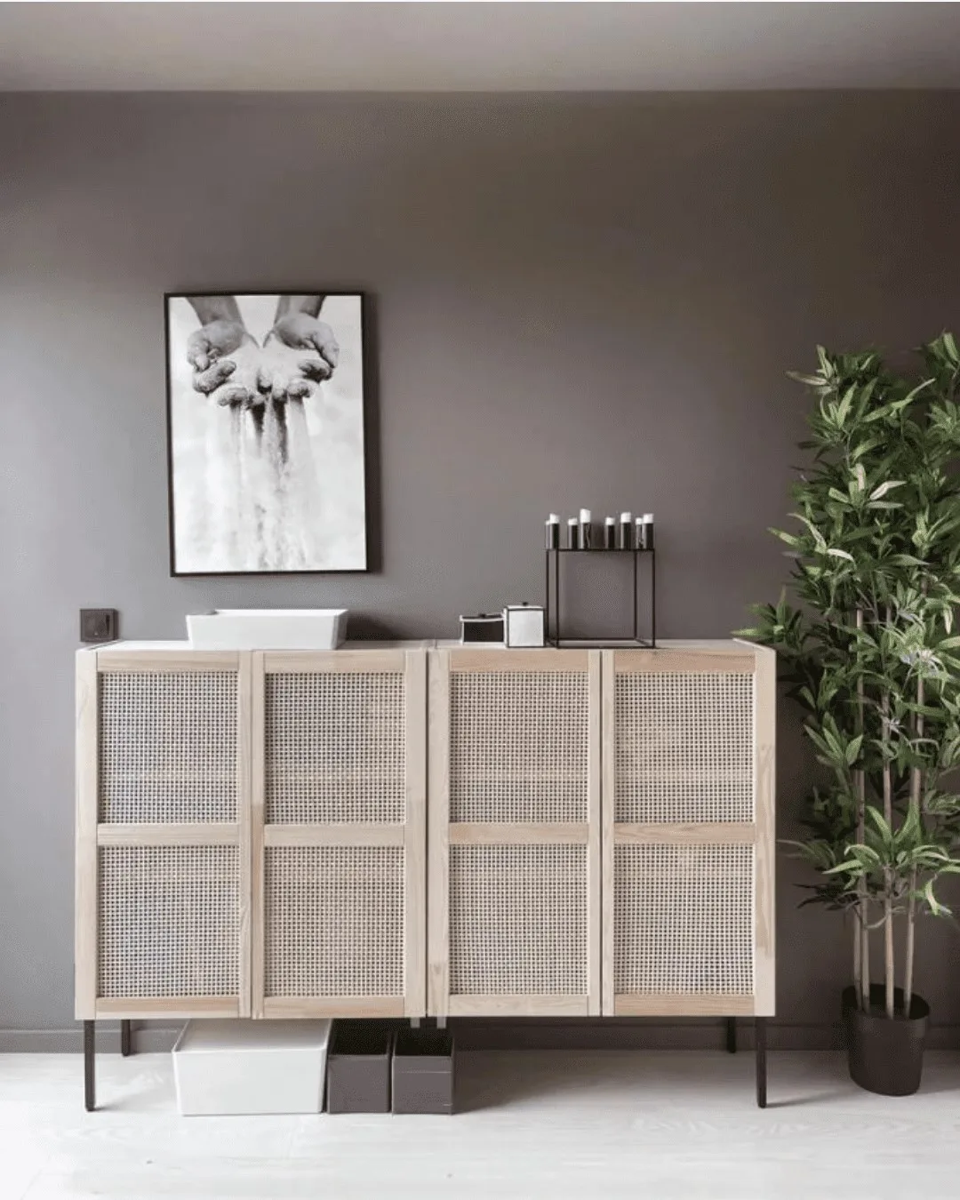 buffet Ikea Ivar en cannage